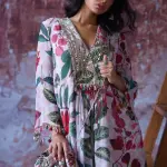 Eesha Mahajan Soft Pink Georgette Printed Kurta Set for Women at Lovel