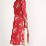 Bhumika Vaid Red Cotton Silk Gota Embroidered Tunic Set for Women at Lovel