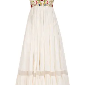 Buy Aastha Jain Crinkled Anarkali Set For Women Available online at Scrollnshops M / White