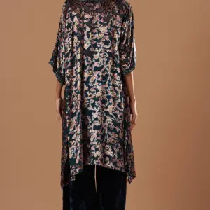 Aastha Jain Midnight Blue Printed Kurta Set for Women at Lovel