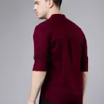 Fubar Men Solid Casual Maroon Shirt