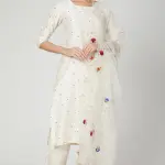 Buy Aastha Jain Embroidered Kurta Set For Women Available online at Scrollnshops XS / White