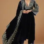 Aastha Jain Midnight Blue Embroidered Kurta Set for Women at Lovel