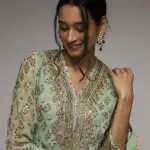 Bhumika Vaid Turquoise Nusrat Sharara with Kurta and Dupatta