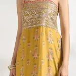 Bhumika Vaid - Women Yellow Kurta And Sharara Cotton Silk Printed Bloom Square Neck Set| Kanika's| Bridesmaid