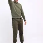 HIGHLANDER Men Olive Green Sweatshirt (S) by SANKAN