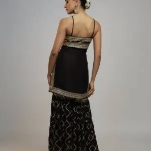 Bhumika Vaid Golconda Aarva Black Strappy Sharara