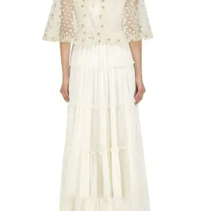 Aastha Jain Off White Maxi Dress And Embroidered Short Cape Set for Women at Lovel