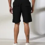 Teamspirit Men Regular Fit Cargo Shorts For Men (Black, L)