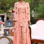 Eesha Mahajan light blush printed jacket set