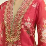 Bhumika Vaid - Women Red V Neck Embroidered Kurta And Sharara Set| Kanika's| Sangeet