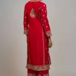 ANKON | Bhumika Vaid | Red Amaya Sequin Adorned Kurta Set | ANKON