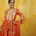 Bhumika Vaid Marigold Garden Tiered Ag Set - Tangerine