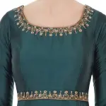 Aastha Jain - Women Blue Round Silk Jacket And Anarkali Set| Kanika's| Sangeet