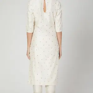 Aastha Jain White Embroidered Kurta Set for Women at Lovel