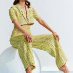 Eesha Mahajan - Iara Yellow Embroidered Pant Set M