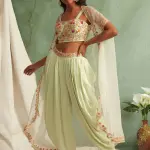 Buy Aastha Jain Embroidered Dhoti Set For Women Available online at Scrollnshops L / Green