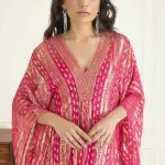 Buy Aastha Jain Sequins Embroidered Kaftan Set For Women Available online at ScrollnShops Pink / 3XL