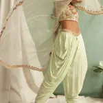 Buy Aastha Jain Embroidered Dhoti Set For Women Available online at Scrollnshops L / Green