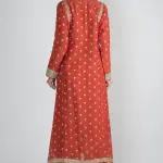 Bhumika Vaid Red Embroidered Jacket Styled Tunic Set for Women at Lovel