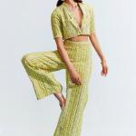 Eesha Mahajan - Iara Yellow Embroidered Pant Set M