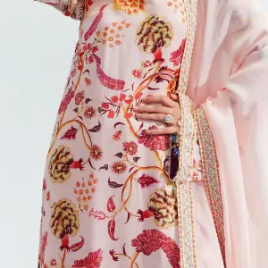 Eesha Mahajan Nude Embroidered Kurta Set for Women at Lovel