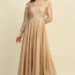 Buy Aastha Jain Embroidered Anarkali Set For Women Available online at Scrollnshops XXL / Gold