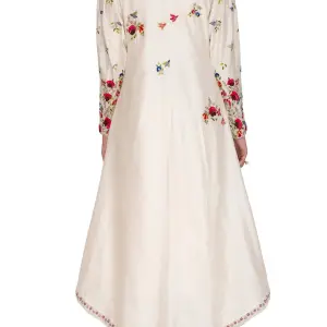 Aastha Jain Ivory Embroidered Jacket With Kurta & Palazzo Pants for Women at Lovel