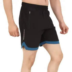 NEVER LOSE Mens 2 Pack Polyester Yoga Short Men Summer Running Gym Sports Shorts with Pockets Shorts for Men