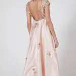 Aastha Jain Peach Embroidered Kurta Set for Women at Lovel