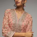 Bhumika Vaid Blush Pink Embroidered Tunic Set for Women at Lovel