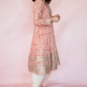 Bhumika Vaid Blush Pink Embroidered Tunic Set for Women at Lovel