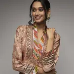 Bhumika Vaid Blush Pink Tilla Jacket Tunic with Tilla FO Pallazo