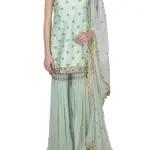 Buy Aastha Jain Embroidered Sharara Set For Women Available online at Scrollnshops M / Green