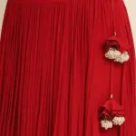 Buy Aastha Jain Embroidered Kurta & Skirt Set For Women Available online at Scrollnshops XS / Red