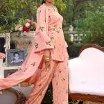 Eesha Mahajan light blush printed jacket set