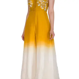 Buy Aastha Jain Ombre Jumpsuit For Women Available online at Scrollnshops S / Yellow