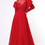 Eesha Mahajan Red Embroidered Gown for Women at Lovel