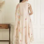 Aastha JAIN Floral Embroidered Regular Pure Cotton Kurta & Palazzo & Dupatta (XXL) by SANKAN