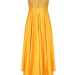 Aastha Jain Yellow And Gold Floral Gota Patti Embroidered Front Slit Anarkali Set for Women at Lovel