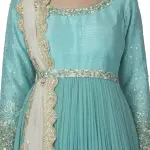 Buy Aastha Jain Embroidered Anarkali Set For Women Available online at Scrollnshops L / Blue