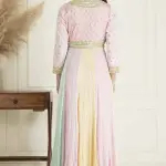 Buy Aastha Jain Multicolor Sequin Anarkali Set For Women Available online at ScrollnShops Pink / M