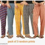 Women & Girls Track Pant Lower Pajama Cotton Printed Lounge Wear Soft Cotton Night Wear Pajama combo